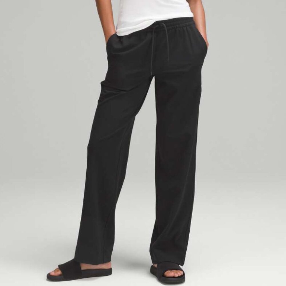 Lululemon Luxtreme Mid-Rise Straight-Leg Trouser, Color Black, Size Small
